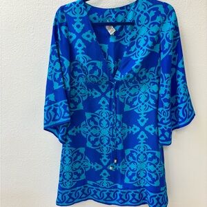 Alice & Trixie Vibrant Blue Silk Dress. Size Small